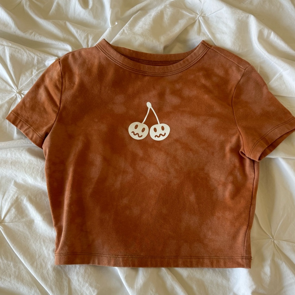 Custom Tie Dye “Sour Cherry” Crop top